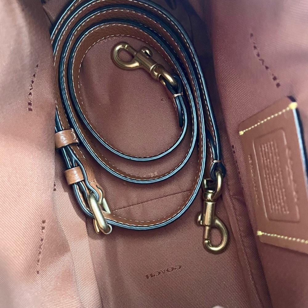 COACH Cary Crossbody Bag, Camel Brown Leather SOLD OUT ONLINE - Picture 5 of 6